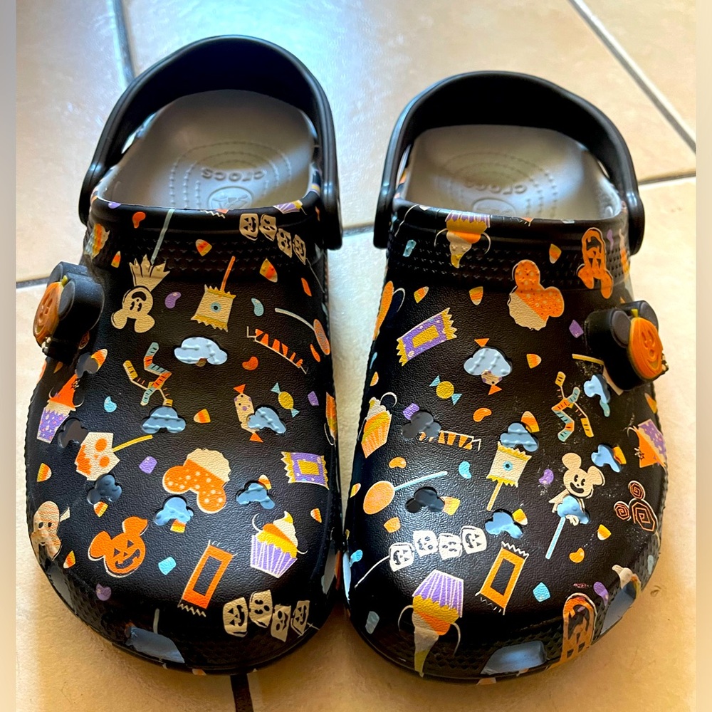 Disney Crocs, lightly used.